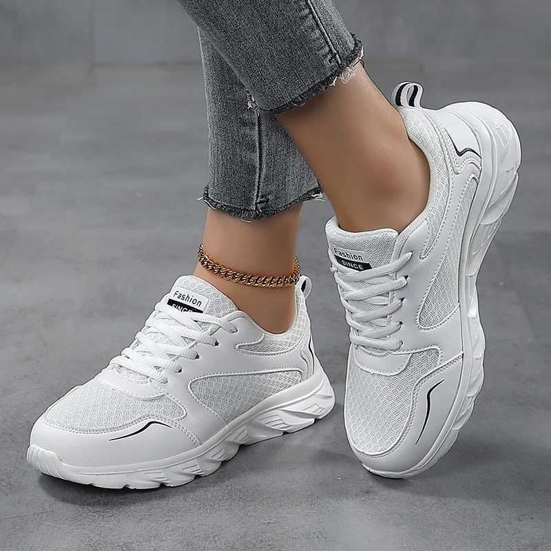 shoes Lady Fiess Women Breathable Woman Casual Shoes Cushion Female Comfortable Low Top Sock hot Sneakers Non-slip Walking Shoe Z241019