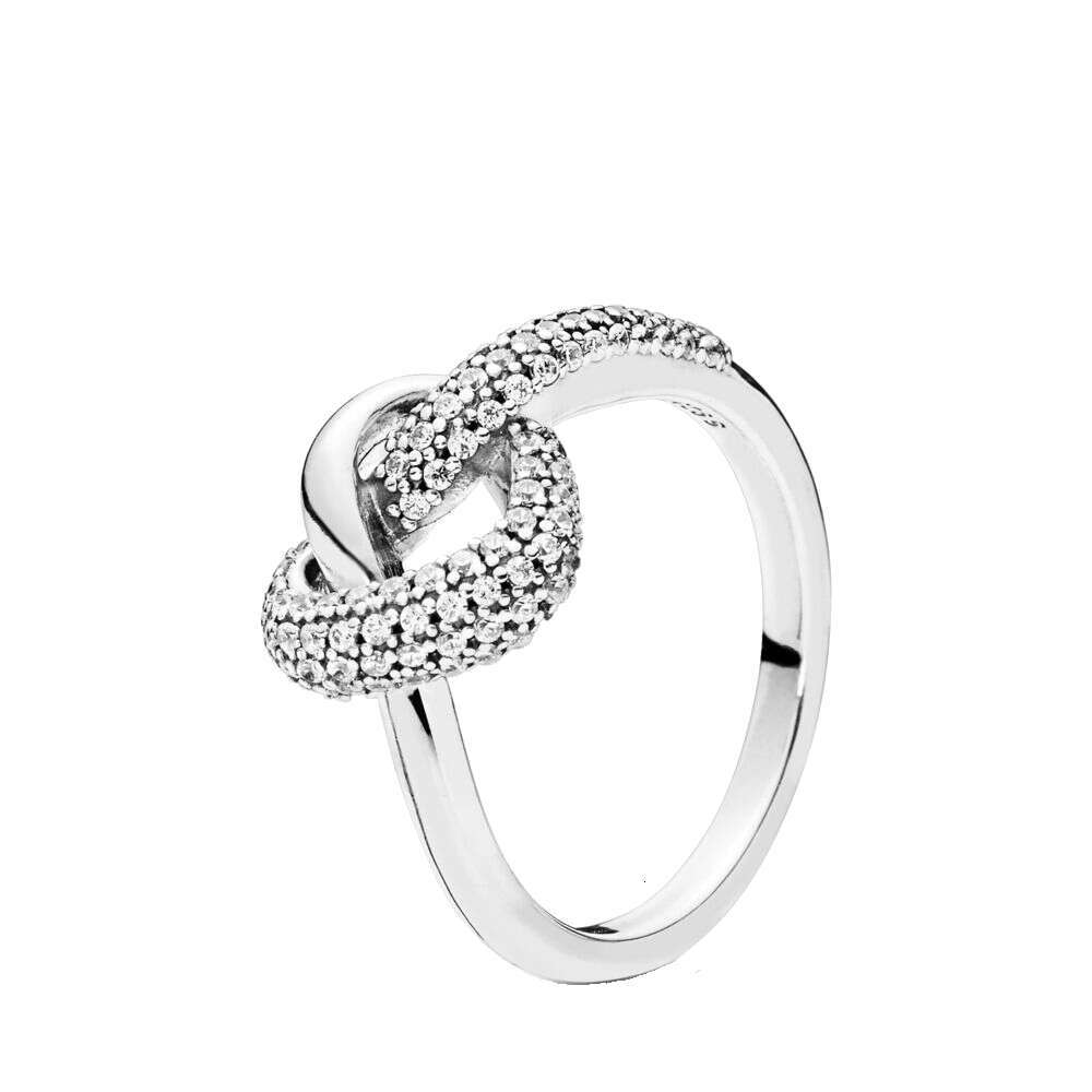 925 Sparking Rose Gold bone Teardrop Love Heart Clover Clear Zircon CZ Rings For Women Anniversar Wedding Jewelry