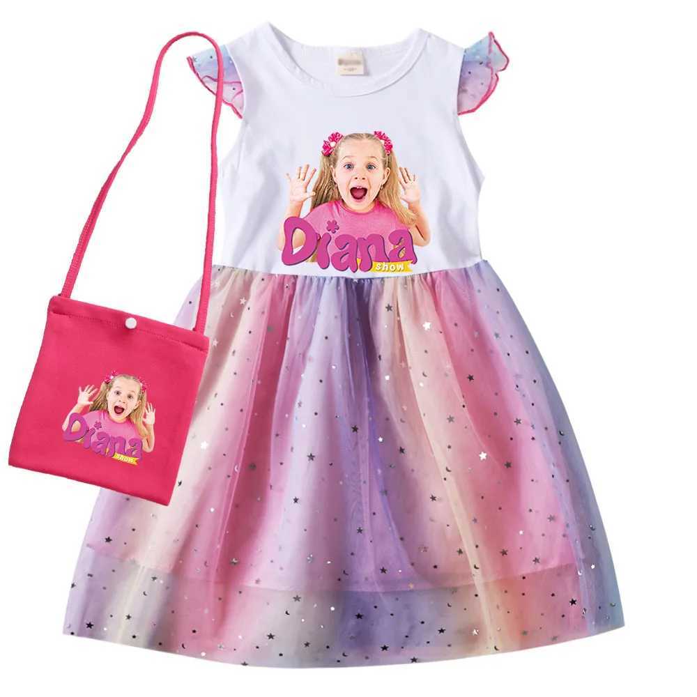 Diana Y Roman costume Baby girl short sleeved casual dress Childrens cute dress Halloween party Princess Vestdos X241021