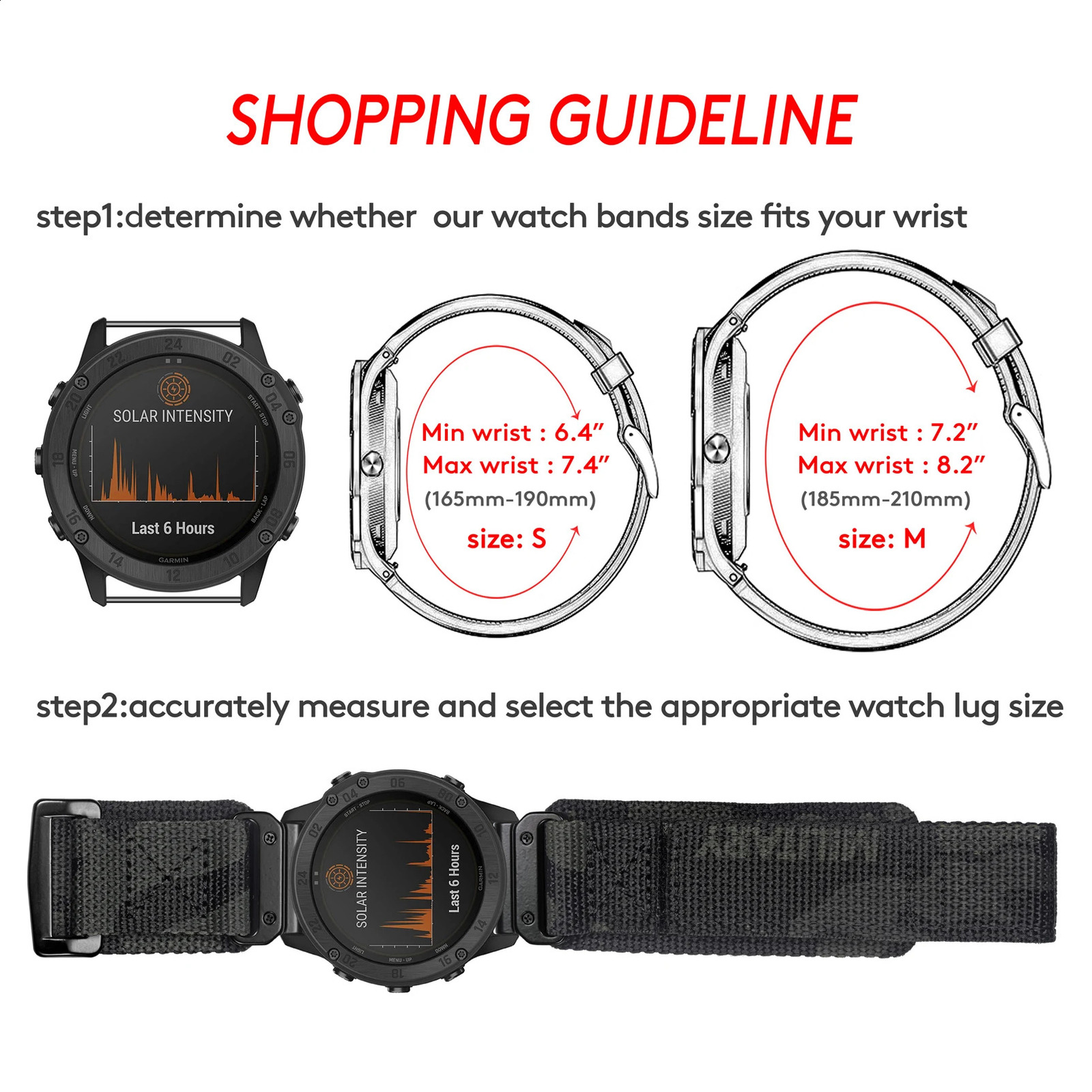 Compatible With Watch Band Camouflage Super Rugged Nylon Sports Strap Woven Loop n For 241010