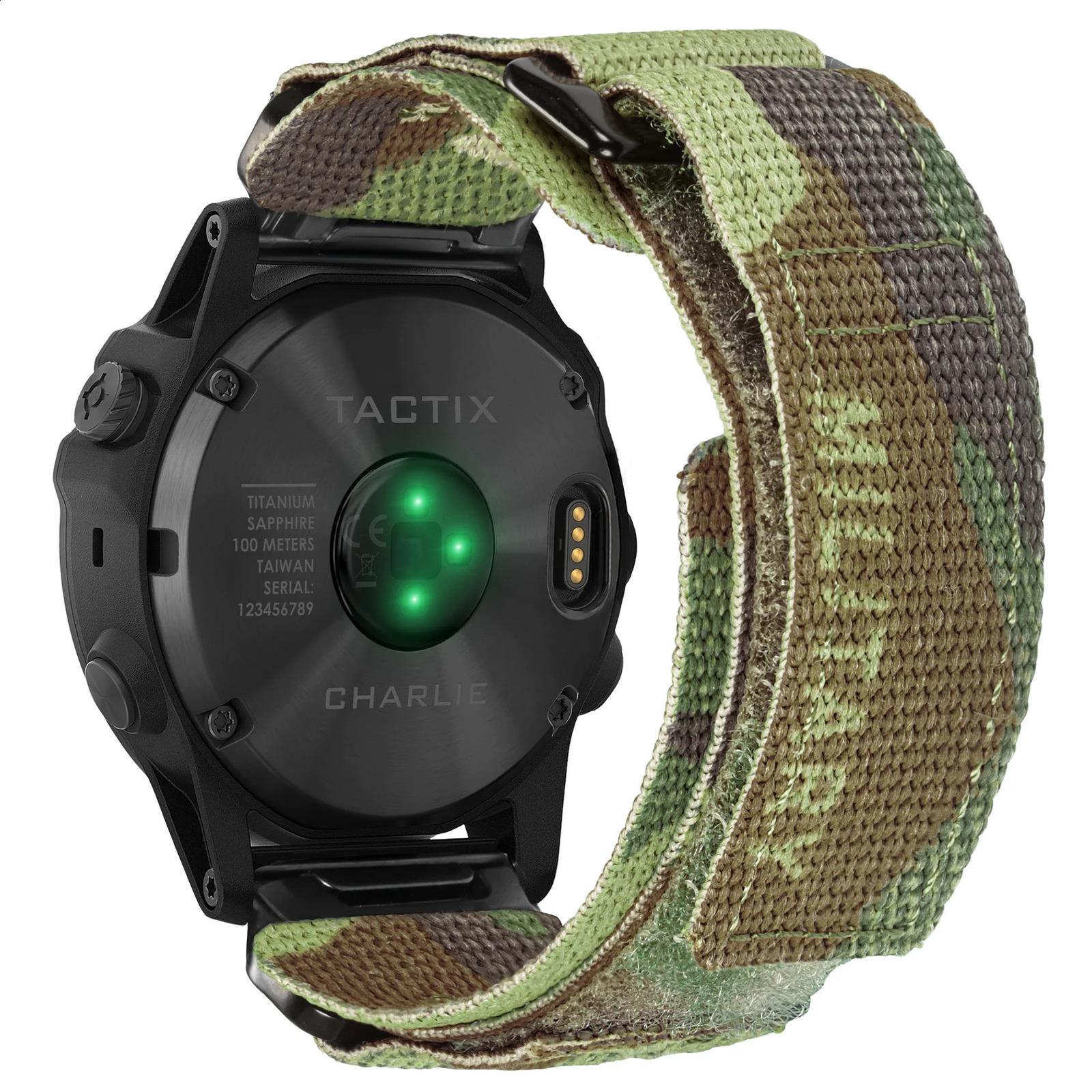 Compatible With Watch Band Camouflage Super Rugged Nylon Sports Strap Woven Loop n For 241010