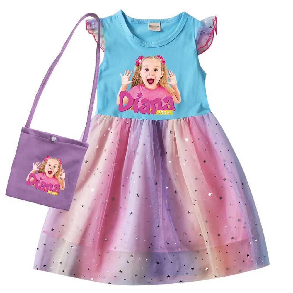 Diana Y Roman costume Baby girl short sleeved casual dress Childrens cute dress Halloween party Princess Vestdos X241021
