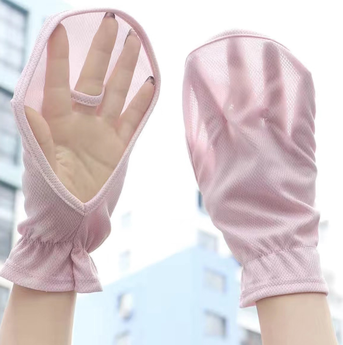 Driving sunscreen gloves outdoor riding loose anti-ultraviolet anti-slip breathable short gloves manufacturers wholesale