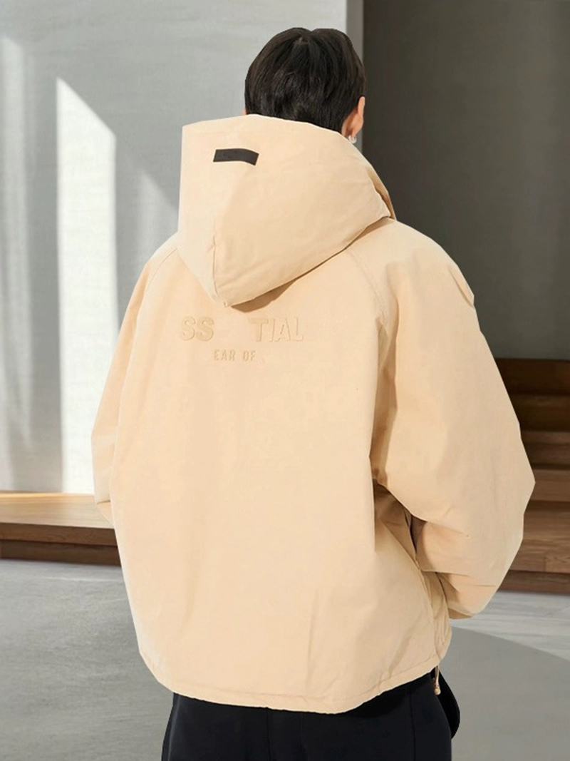 Men's Down Parkas Sports Warm Coats Cotton-Padded Jacket Loose Hooded Jackets Silicone Printed Zipper Coat Men