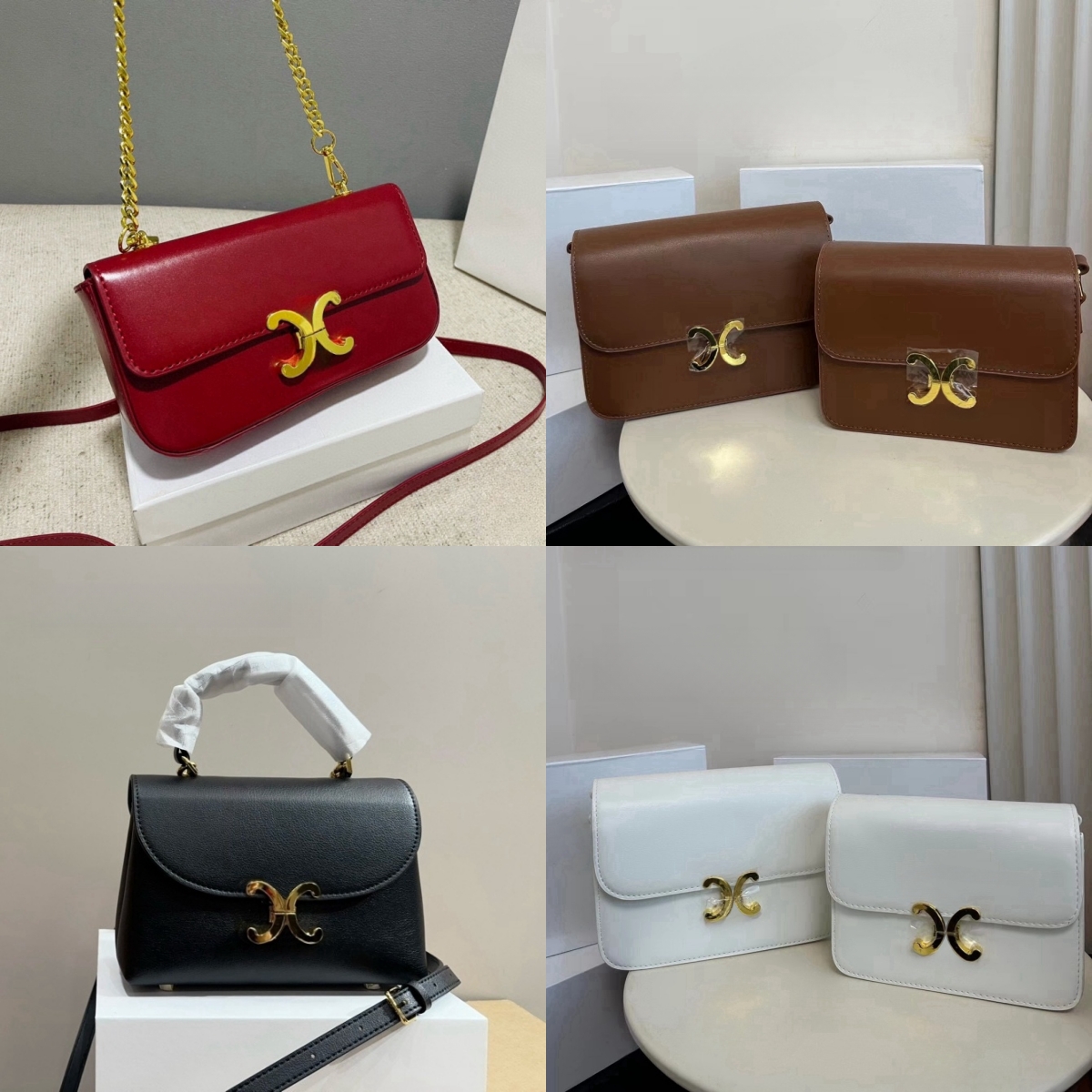 Designer Underarm Bag Shoulder Bag Leather Cowhide Handbag Women's Fashion Design Chain Tote Bag High Quality Leather Bag Casual Trend Square Bag Baguette Bag