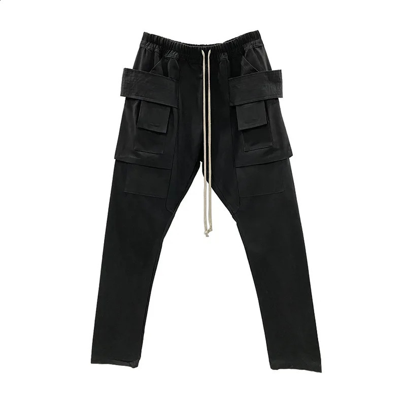 IEFB Mens Dark Motorcycle Casual Pants with Multi Pocket Function American Style Autumn/Winter 9C7900 241021