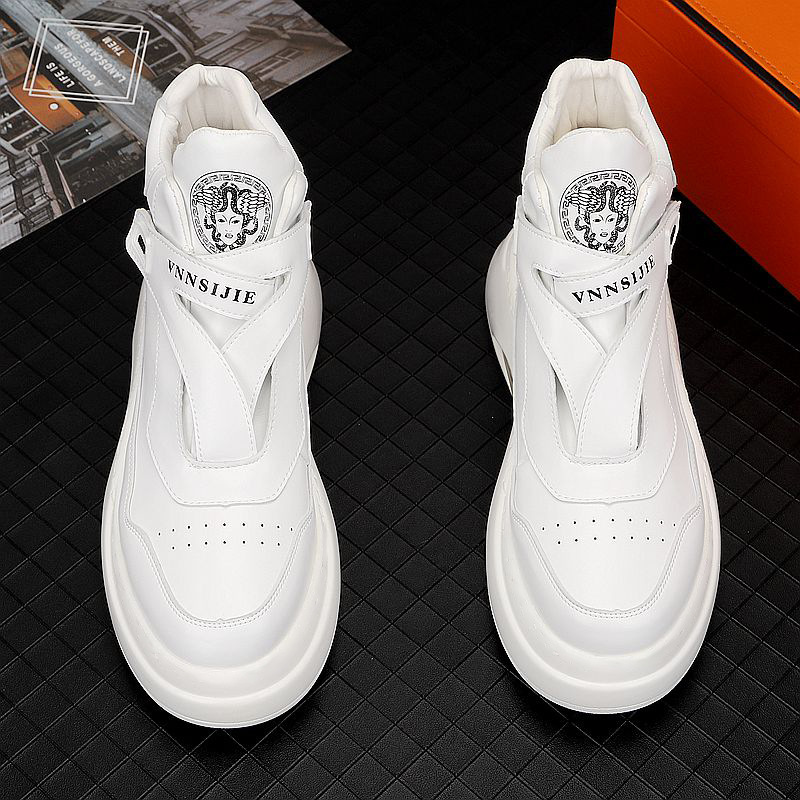 2023 Summer New Simple Air Cushion Shoes for Men, Autumn Trend, Versatile High Top Casual Shoes, Comfortable Board Shoes with Increased Height for Men