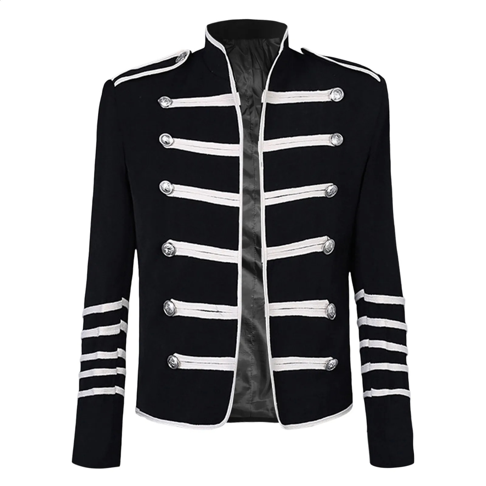 Male Suit Jacket Stage Performance Costume Retro Black Embroidered MenS Top Cool Suits For Men Simple Style Man S 241021