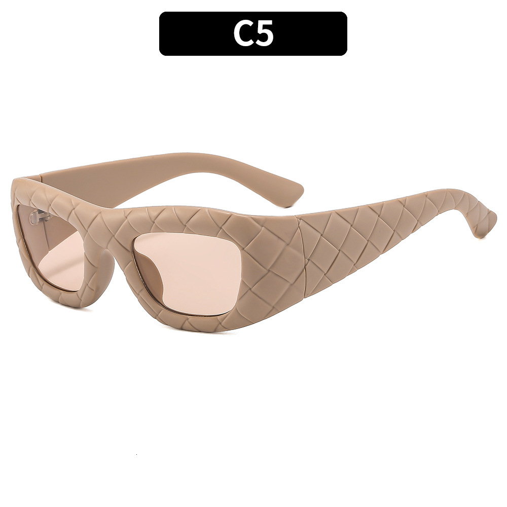 Personalized and fashionable woven frame, high-end trendy sunglasses, sun protection sunglasses