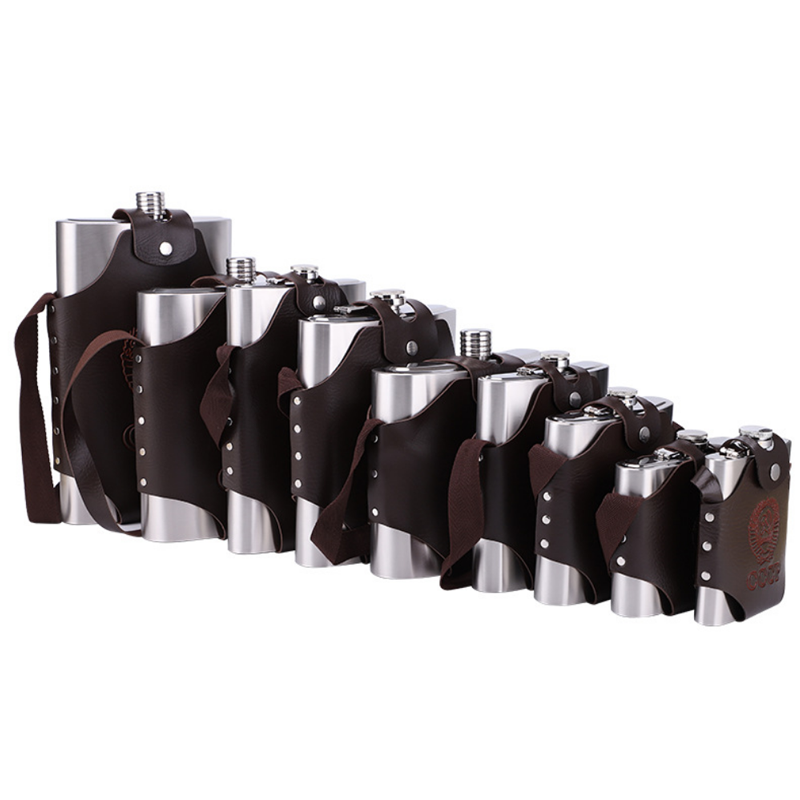 New creative stainless steel wine bottle home outdoor portable large capacity portable metal thickened wine bottle wholesale