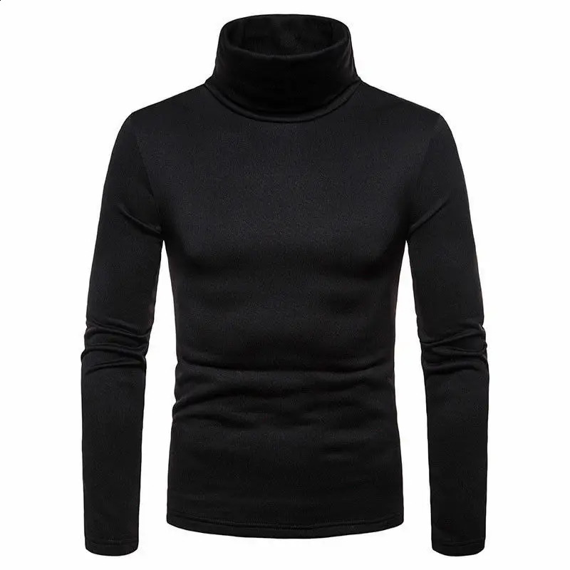 Men Thermal Turtle Neck Long Sleeve Skivvy Turtleneck Sweaters Stretch T Shirt Tops Pullover Spring Autumn Tee 241021