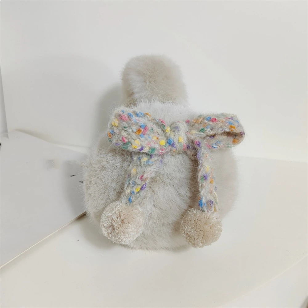 Fashion Vintage Faux Fur Plush Earmuffs Wave Point Keep Warm Cycling Ear Cover Soft Fluffy Winter Earflap Adults 241024