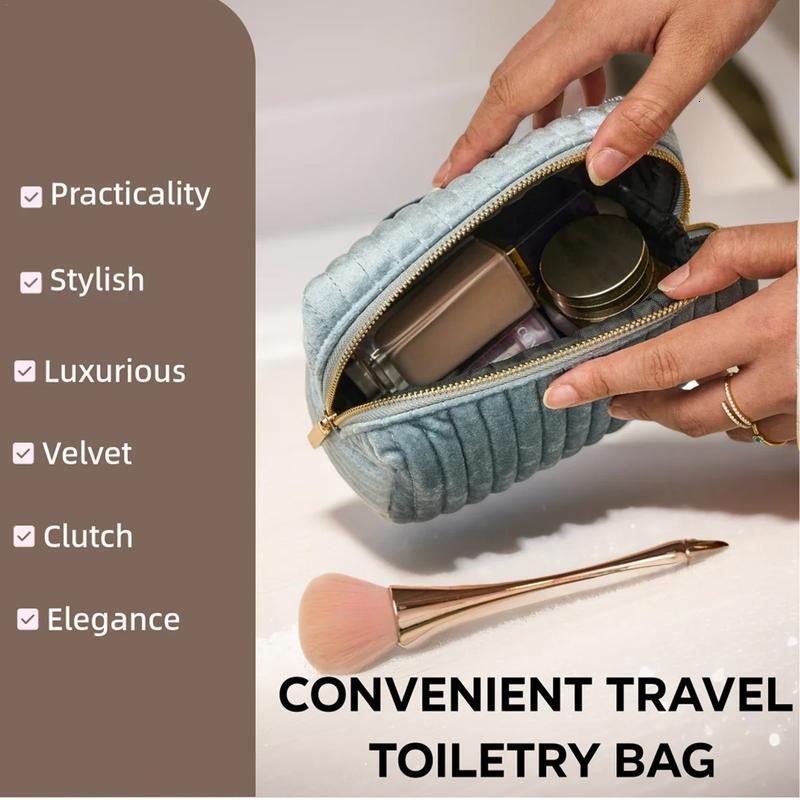 Designer Bag Shoulder Bag Luxury Bag High-Quality New Cute Veet Women's Zipper Large Solid Color Travel Makeup Washbag Washing