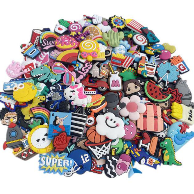 factory price random accessories mixture shoe charms decoration buckle fit for bag bracelet wristband boy girl unisex flowers gift