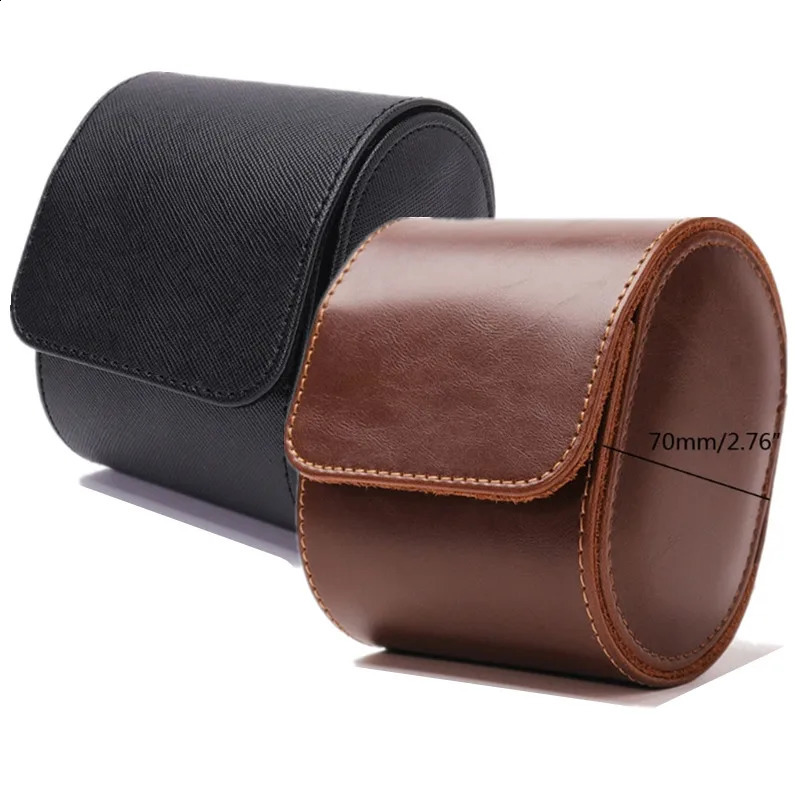 Leather Watch Storage Box Travel Single Watch Case Watch Gift Box for Christmas Anniversary Birthday Wristwatch Packaging 241024