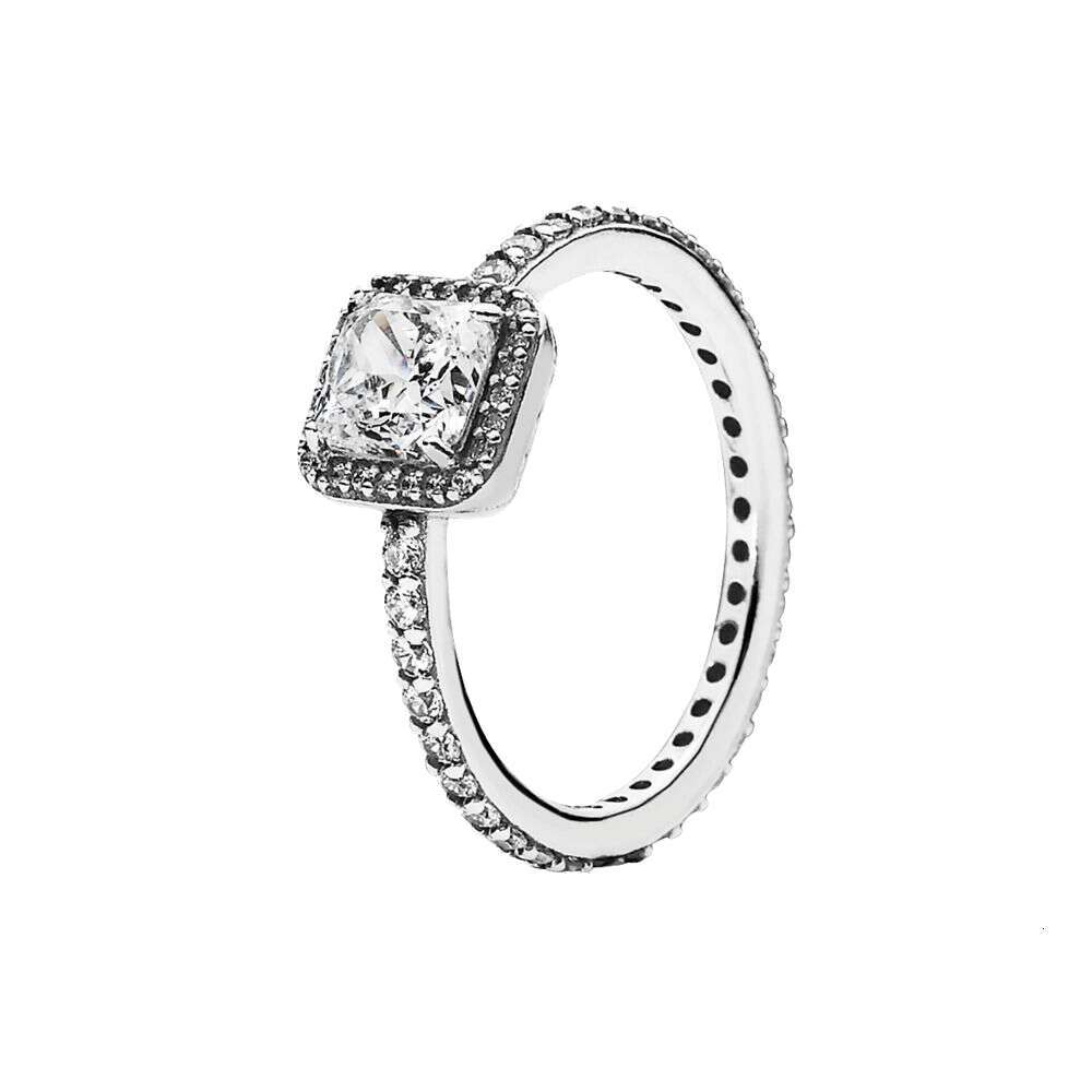 925 Sparking Rose Gold Elevated Heart Crown Solitaire Clear Zircon CZ Ring For Women Anniversar Wedding Jewelry