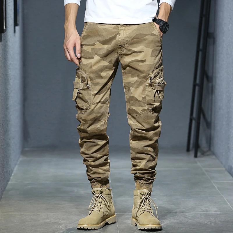 Spring/Summer Mens Fashion Casual Wear resistant Multi pocket Straight Leg Work Pants Z260313