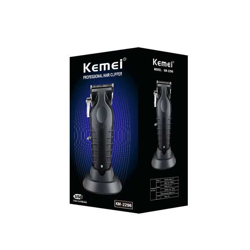 KM2296 Kemei Original Professional Rechargeable Hair Trimmer Adjustable Hair Clipper USB Carving Barber Salon XJ250624