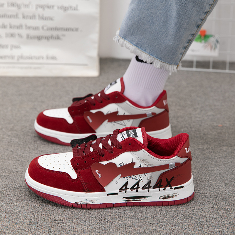 Free shipping designer shoes new sneakers niche couple versatile men shoes graffiti casual women shoes breathable wear resistant