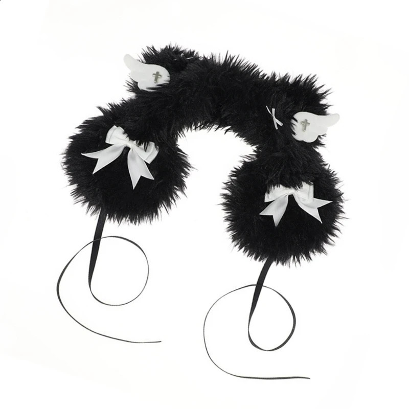 Soft Furry Dog Ear Warmers Unisex Winter Headwear Adjustable Headband for Women Dropship 241024