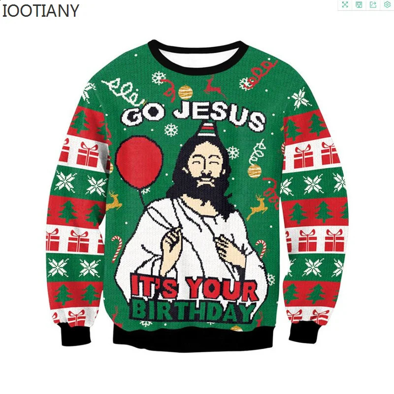 Men women ugly Christmas hoodies fun hump reindeer climate sticky Christmas fleas couple holiday parties Christmas sweaters 241021