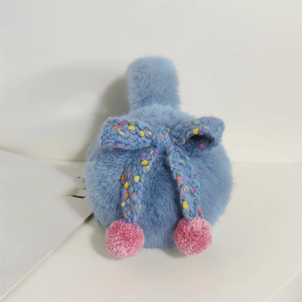 Korean Style Vintage Faux Fur Plush Earmuffs Wave Point Keep Warm Cycling Ear Cover Soft Windproof Winter Earflap Adults 241024