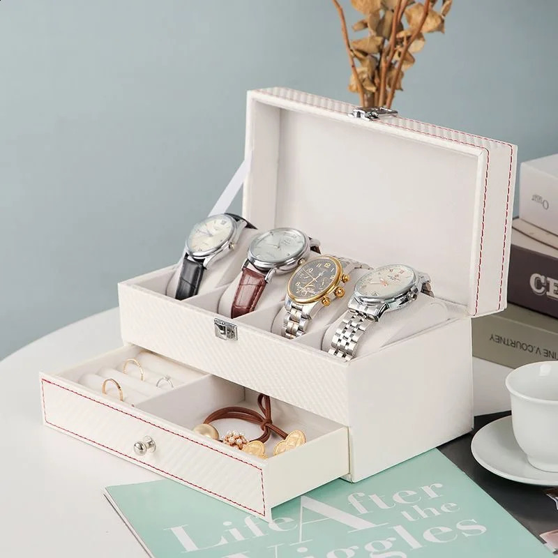 DELESYS Multifunctional Watch Jewelry Sunglasses Earrings Storage Case Female Jewelry Storage Box With Lock Display Box 241024