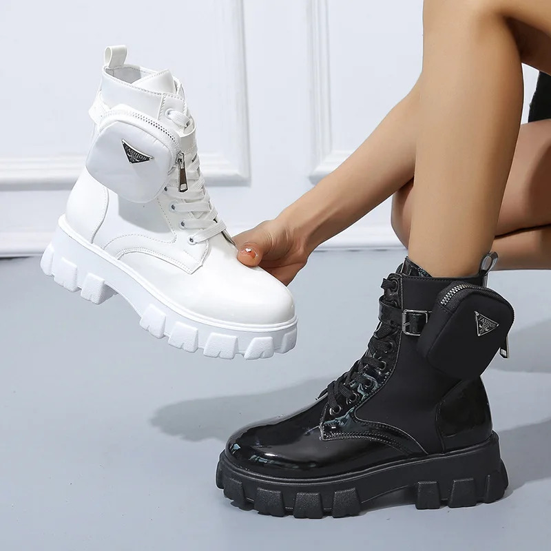 2024 New Designer White Winter Women's Shoes Platform Boots Snow Boots Women's Large Warm Botas