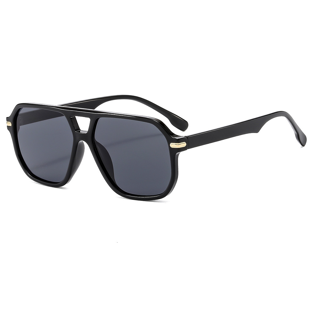 New Fashion Double Beam Pilot Toad Mirror Trendy Driving Sunglasses