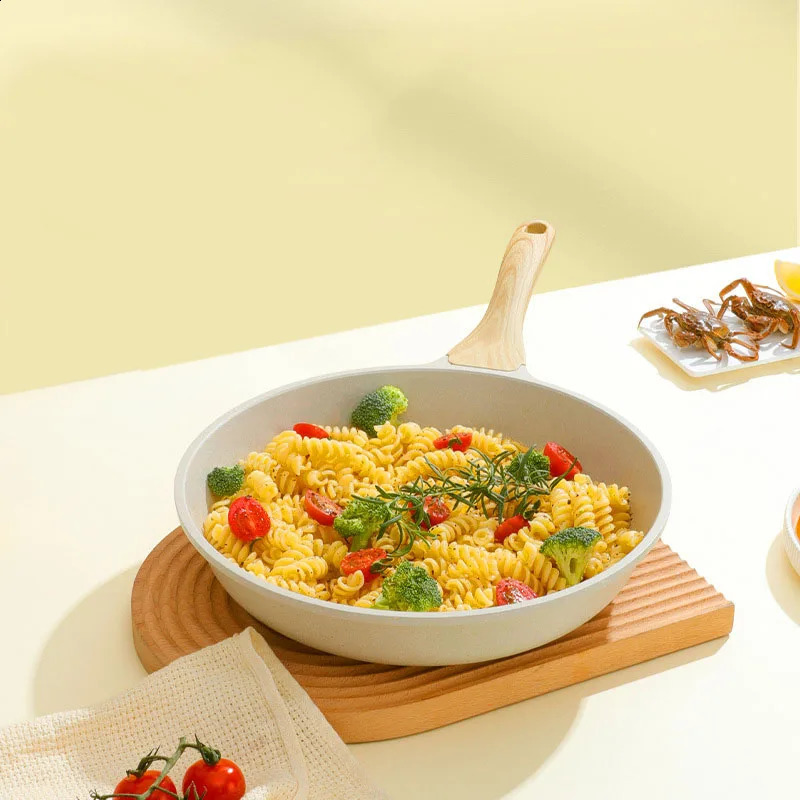 Durable Ceramic Non-Stick Frying Wok, Induction & Gas Stove Universal Cookware, 24cm