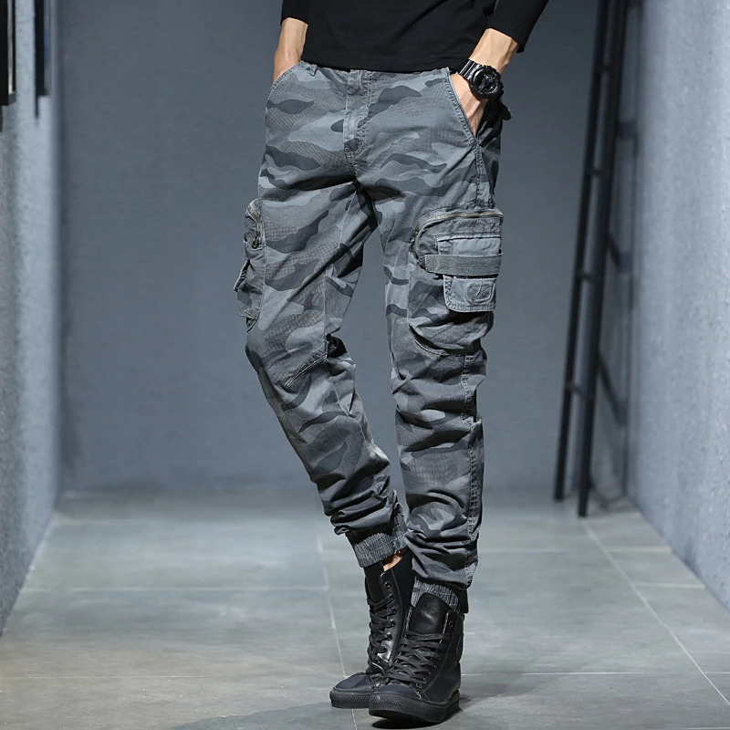 Spring/Summer Mens Fashion Casual Wear resistant Multi pocket Straight Leg Work Pants Z260313