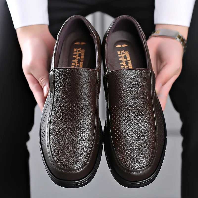 Handmade Mens Shoes New Leather Casual Shoes for Men Flat Platform Walk Shoes Outdoor Footwear Loafers Breathable Sneakers MaleXJ250113