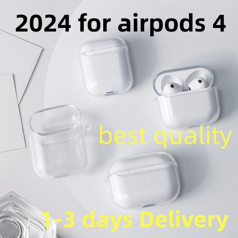 USA Stock NEW For Airpods Pro 2 airpod 4 Headphone Accessories Solid Silicone Cute Protective Earphone Cover Apple Wireless Charging Box Shockproof Cases