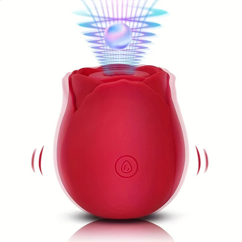 Powerful Sucking-Rose Vibrator Toy for Women Vacuum Stimulator Oral Nipple Clit Sucker Female Sex Toys Goods for Female Adults 241010