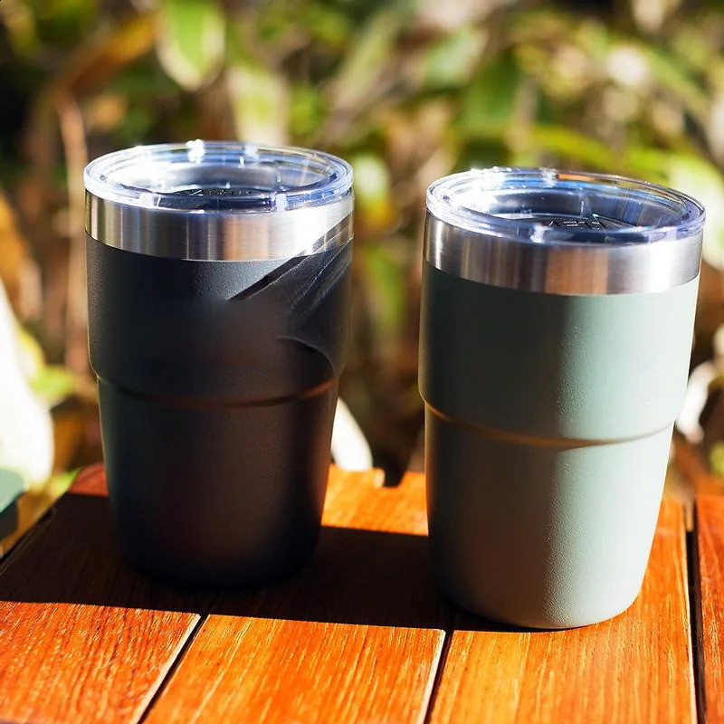 8-ounce stainless steel cup multi-color portable ice cup mini double-layer insulated coffee cup portable cup with lid 241021