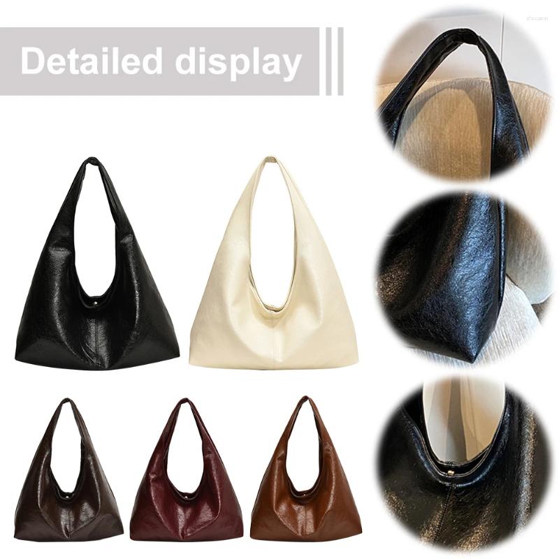 2025 NEW Totes Women PU Fashion Shoulder Bag Large Capacity Vintage Tote Solid Color Simple Commuting Hasp Closure Outdoor Travel zhanyishengli