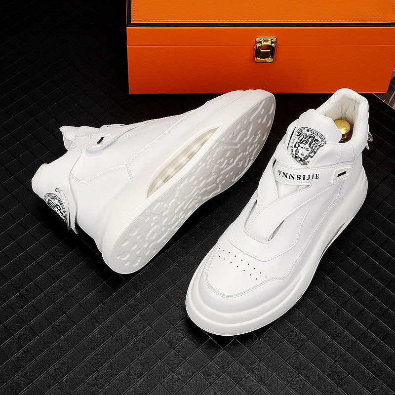 2023 Summer New Simple Air Cushion Shoes for Men, Autumn Trend, Versatile High Top Casual Shoes, Comfortable Board Shoes with Increased Height for Men