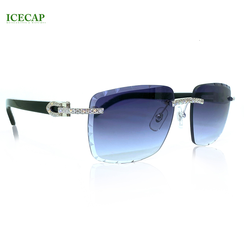 New Design Metal Latest Fashion VVS Moissanite Dia Frame Classic Eyewear UV Protection Women Men Sunglasses