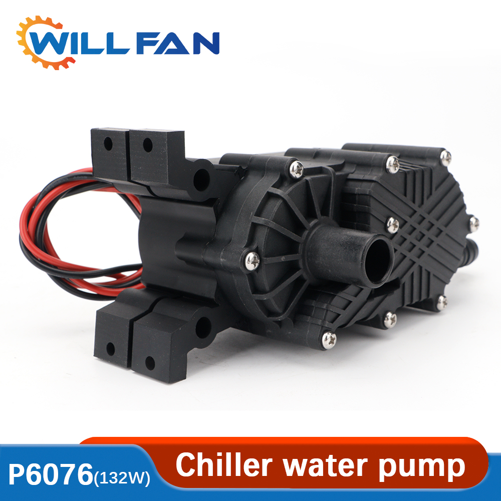 Will Fan P6076 Water Pump 24V 132W 17.5L/Min Flow 40m Head for S&A Industrial Chiller CW-6000 and Machine Tool Equipment