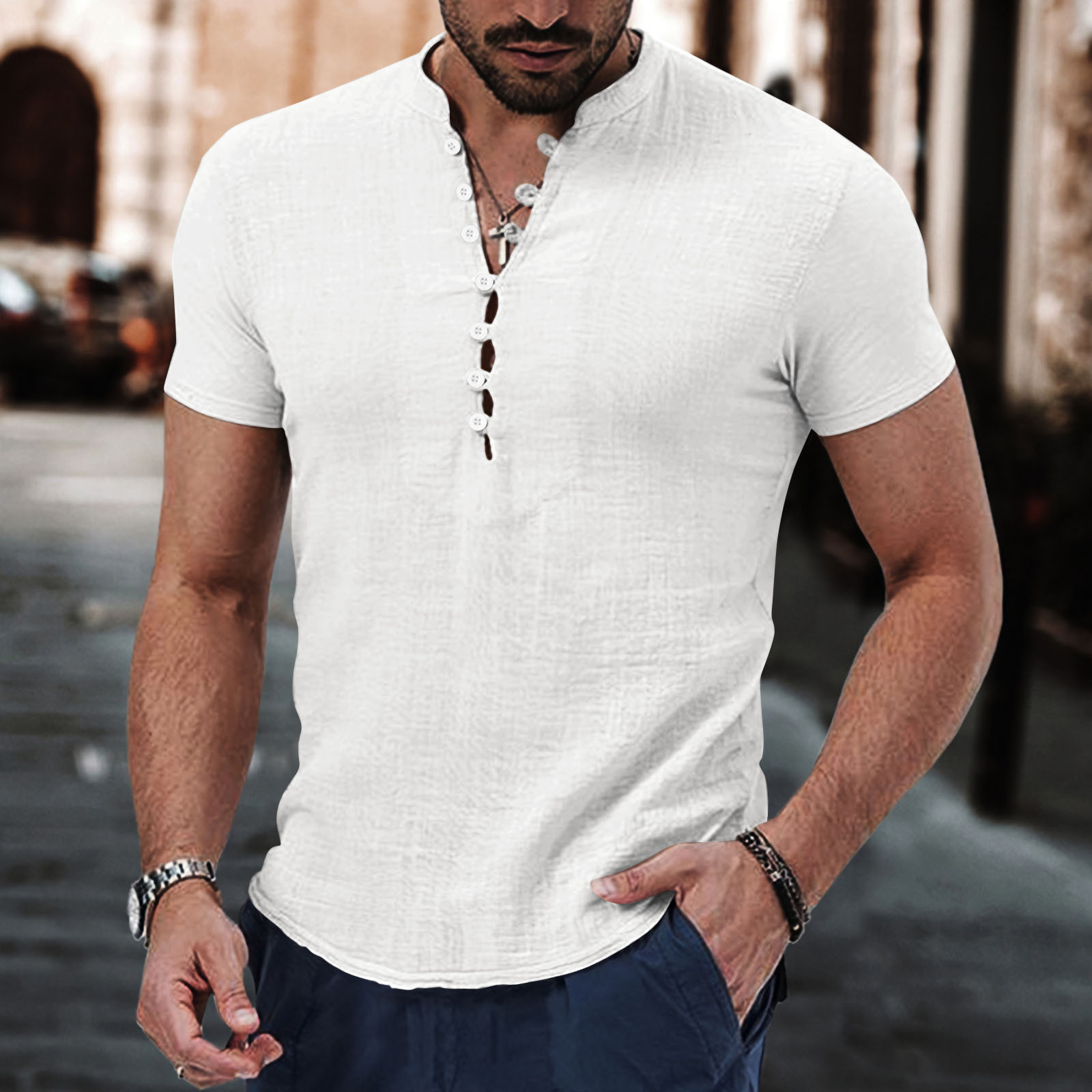 t shirt tshirt shirts polo shirt designer t shirt luxury cotton linen Fashion Business Plus Size Shirts Male Shirts short Sleeve Male Men Dress Shirts