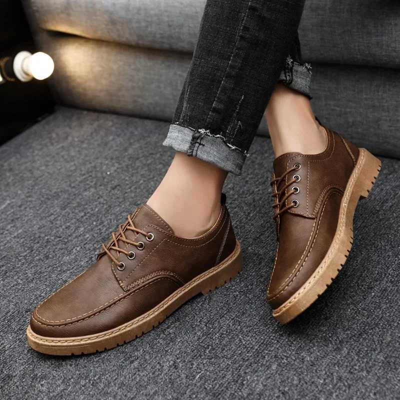 Men Leather Casual Shoes High Business Dress Shoes Lace Up Oxford Footwear Comfort Driving Shoes for Men Designer LoafersXJ250118