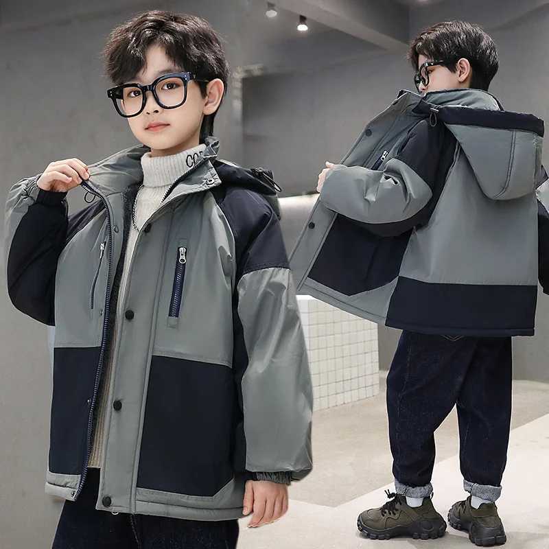 Children Winter Hood Outerwear Coats Clothes for Boy Warm Parka Jacket Korean Fashion Kids High Quality Teen Warm Thicken OutfitXJ241021