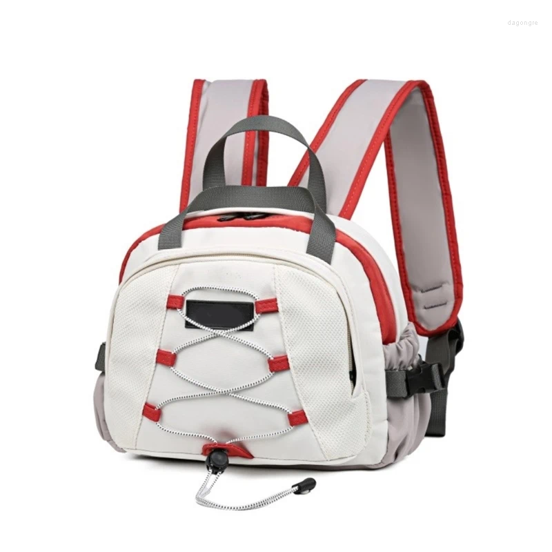 School Bags Fashionable Japanese Aesthetic Nylon Small Backpack For Teen Girls Boys Contrast Color Book Bag With Bungee Cord 4493