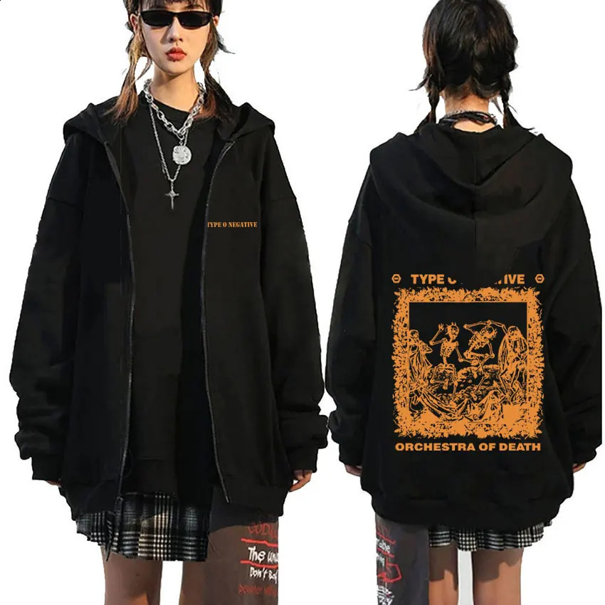 Rock Band Type O Negative Suspended in Dusk Essential Zipper Hoodie Men Women Casual Vintage Zip Up Jacket Male Oversize Hoodies 241009