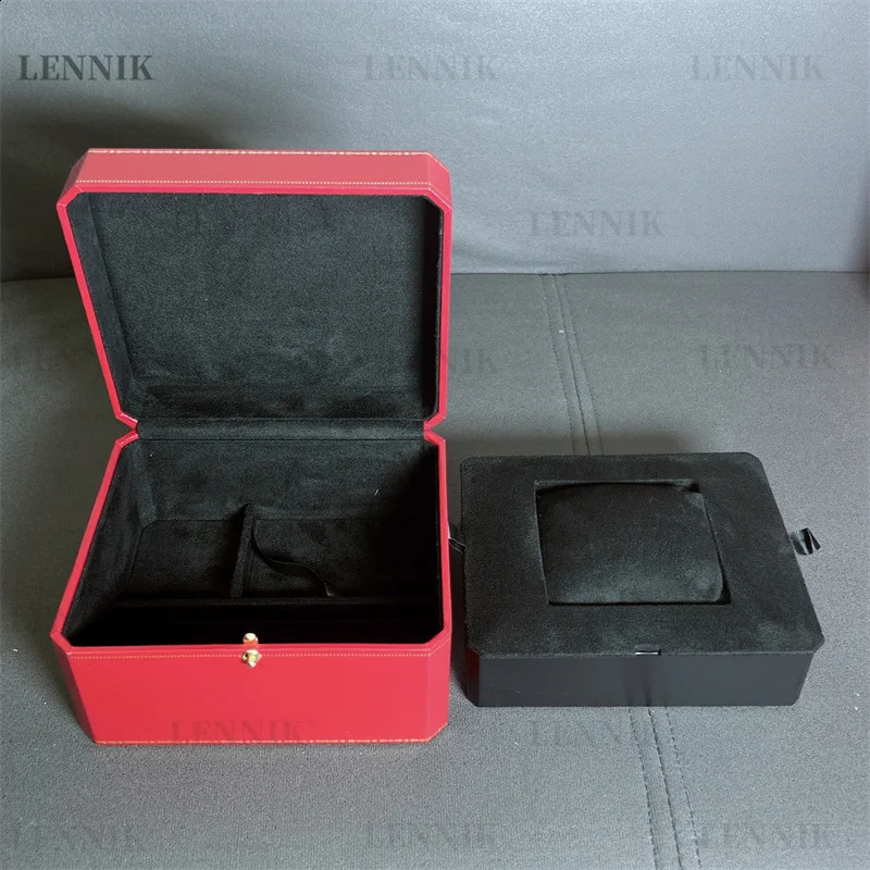 Mechanical Quartz Watch Box Jewelry Velvet Portable Travel Red Bag with Multi-color Personalized Free Customization LENNIK Style 241024