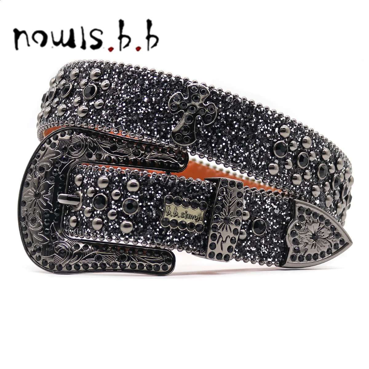 NOWISBB Y2K Rhinestones Belts Quality Western Cowgirl Cowboy Diamond Bling Cinturones Para Hombre er Goth 241024