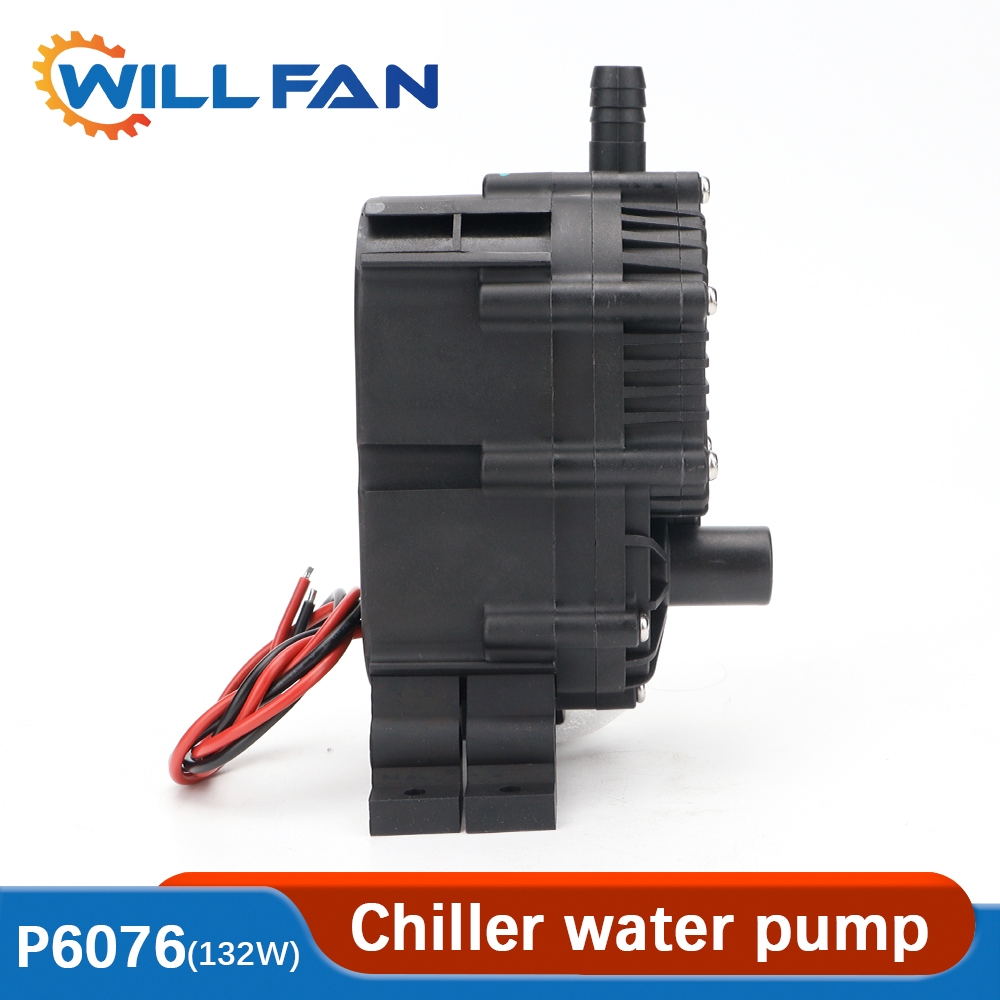 Will Fan P6076 Water Pump 24V 132W 17.5L/Min Flow 40m Head for S&A Industrial Chiller CW-6000 and Machine Tool Equipment