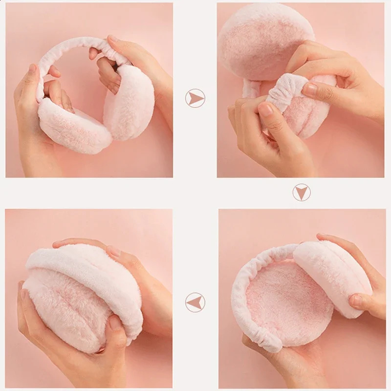 Sweety Plush Ear Cover Women Outdoor Winter Warmer Thermal Earmuffs Warm Headphones Earflap Fluffy Velvet Cool Muffs Protection 241024