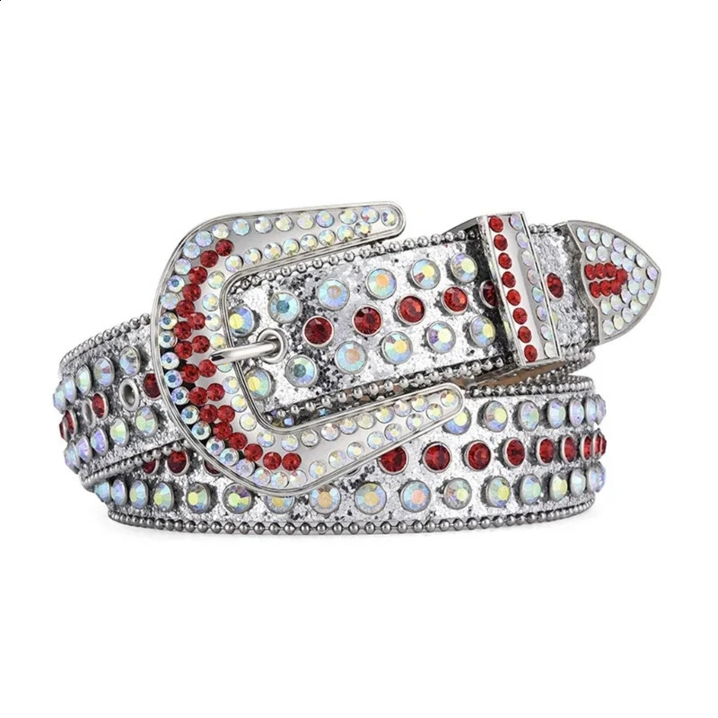 Casual Belts Woman Locomotive Full Diamond Waist Belts Western Cowgirl Y2K Girls Fashion Belt for Jeans Men Drop 241024