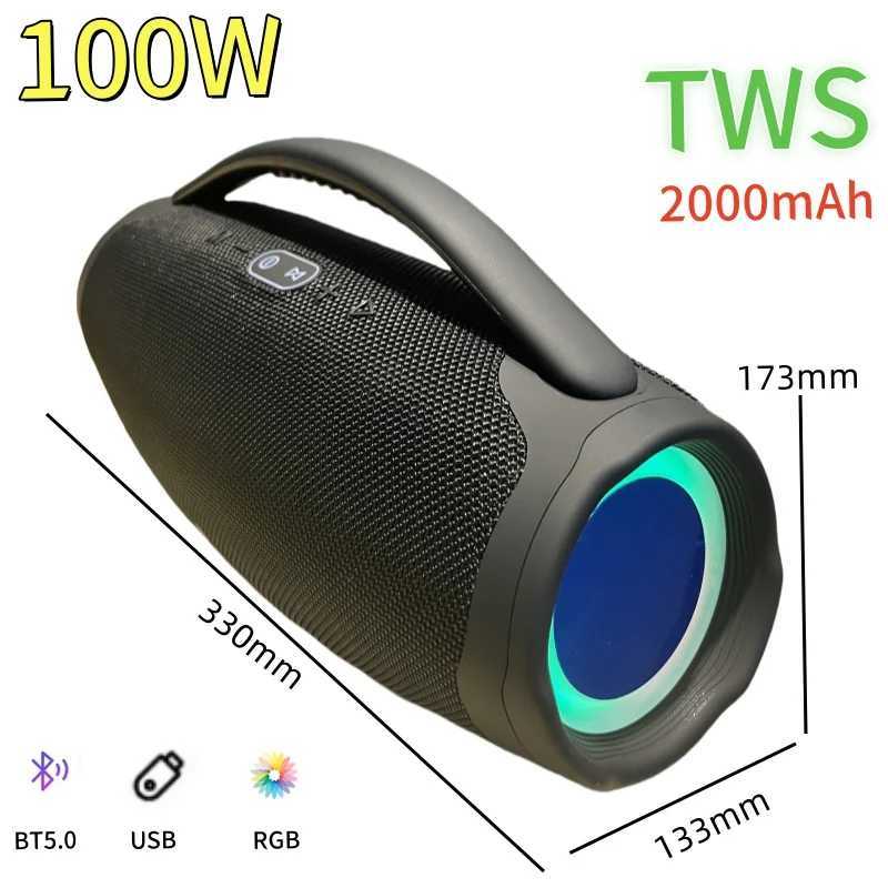 Loudspeaker box BOOMS BOX3 100W Ultra High Power Sound box Portable Home Karaoke Wireless Subwoofer Sound System caixa de som Bluetooth TWS/FM Z241021